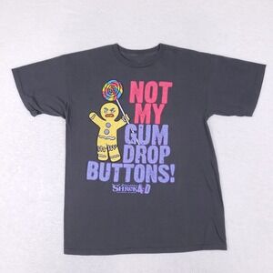 Universal Studios‎ Shrek 4-D Gingy Shirt Size M Grey